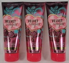 Bath Body Works VELVET SUGAR Ultra Shea Hydration Body Cream 8 oz Lot of 3