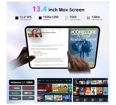 Android 16 Tablet,11 Inch Tablet with 24GB RAM 128GB ROM,Octa-Core