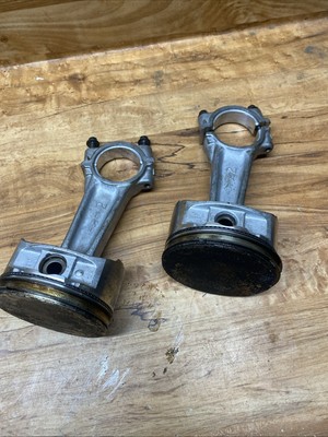 2 Briggs & Stratton V-Twin 44U877, 3 inch Pistons & Rods, off John Deere Mower