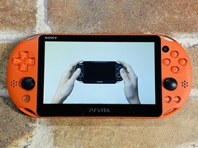 PS Vita PCH 2000 ZA24 NEON ORANGE SONY PlayStation Japan Charger 8GB Ex DDP
