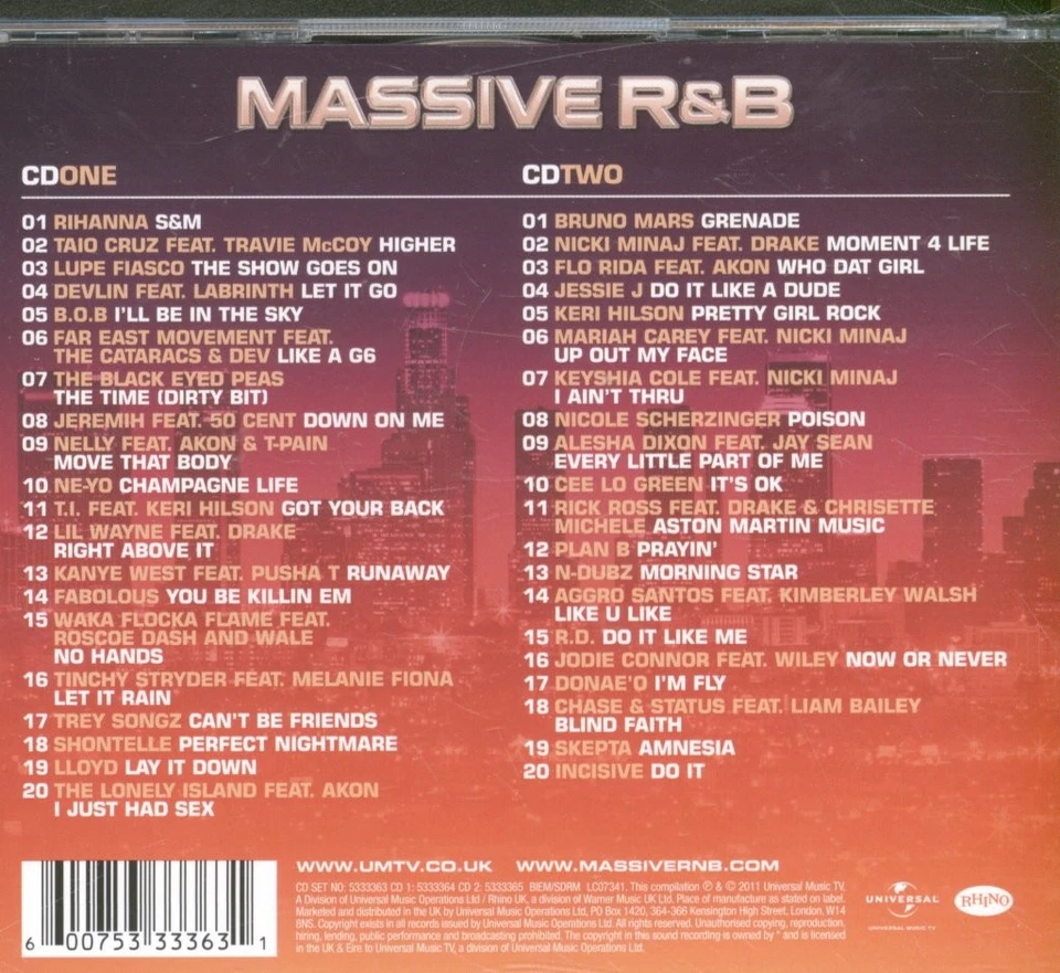 Various Artists Massive R&B Frühling 2011 Doppel-CD UK Universal Music TV 2011 - Bild 2 von 3