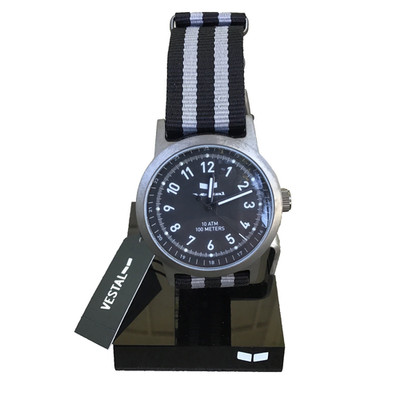 Vestal Alpha Bravo Zulu Blue Gray 100M Analog Japanese Movement **Needs Battery