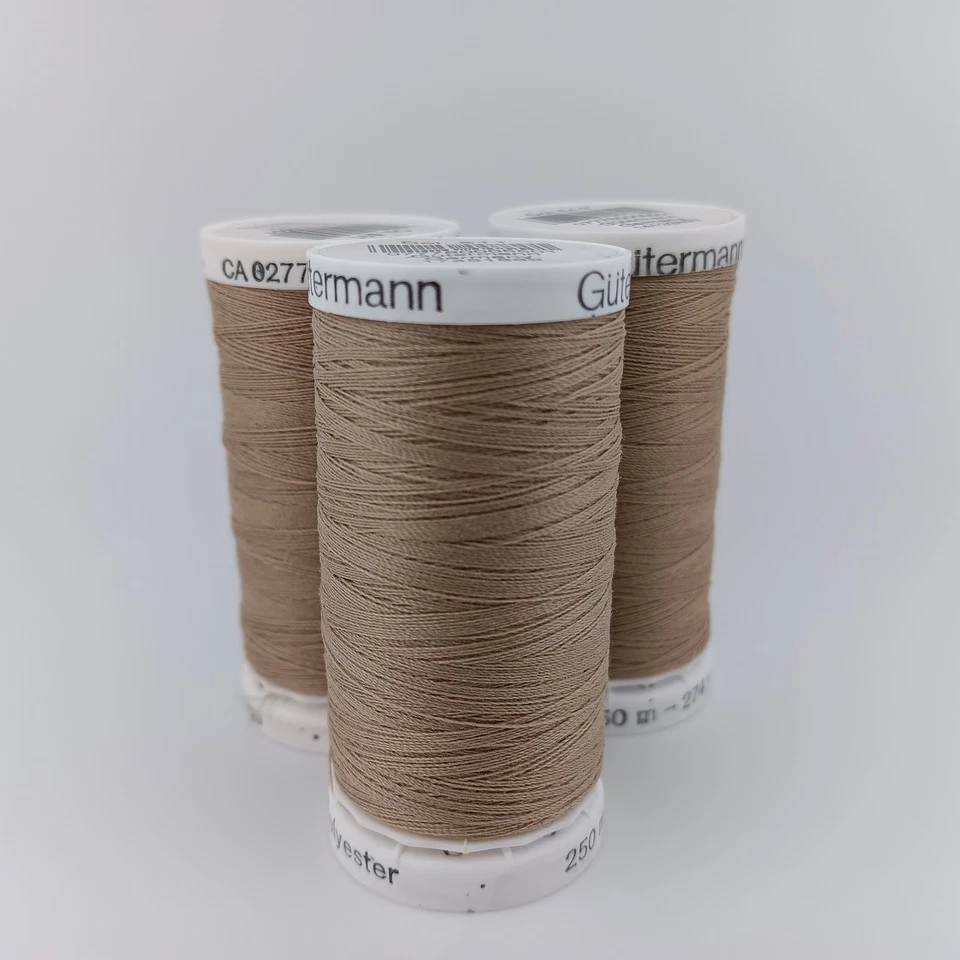 3 Spool Lot - Gutermann 100% Polyester Thread Color Dove Beige 274 Yards Col.511 - Image 2 of 3