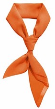 Chiffon Scarf Ribbon Neck Scarf Square Handkerchief 23"x23" 30"x30" Orange