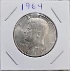 1964 Kennedy Half Dollar 90% Silver 50c US Coin Philadelphia Mint AU