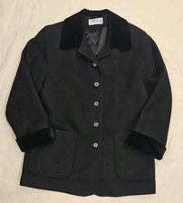 Vtg Forecaster Of Boston Wool Coat Women Sz 10 Black Made In USA