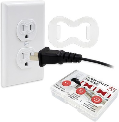 15-Pack Loose Outlet Fix Plug - Ensure Secure Connection 15-Pack, transparent 