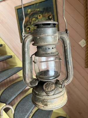 Frowo Nr. 770 Petroleumlampe mit Patina 