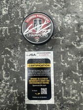 Eetu Luostarinen Signed Autographed Florida Panthers SCC Puck JSA COA
