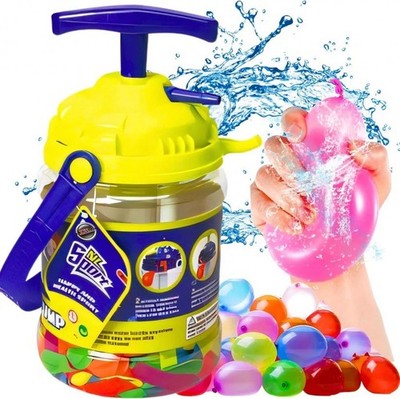 Wasserballonpumpe mit Luftballons - Schnellfüll-Füllset für Kinder Wasserkampf