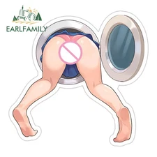 EARLFAMILY 5.1" Ass Car Sticker VAN Rear Windshield Artistic Computer Decal