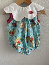 Vintage Baby Teddy Bear Bubble Romper Size 18m