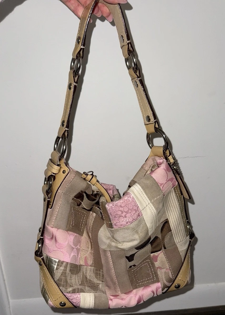 Coach Patchwork Canvas Exterior Medium Bags & Handbags for Women