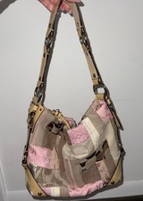 Coach Patchwork Carly Signature Pink Hobo Shoulder Bag y2k vintage RARE