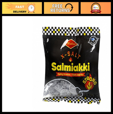 Fresh Finnish Salty Licorice Halva Mix - 240g Salmiakki Candy - Strong Flavor