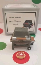 Gas Grill with Steak Trinket PHB Porcelain Hinged Box Midwest of Cannon Falls