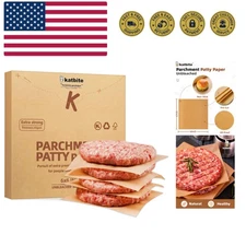 300Pcs 6x6 Inches Patty Paper, Burger Patty Paper, Unbleached Parchment Sheet...