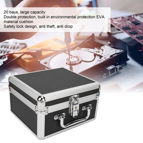 2 5-Zoll-Festplatten-Aufbewahrungsbox 20 Einschübe Doppelter Schutz Fest KUI - Photo 18/22