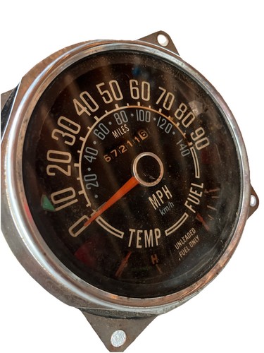 Jeep CJ Speedometer Fuel Temperature Gauge Odometer 90 mph factory CJ5 CJ7 CJ8 - Picture 2 of 3