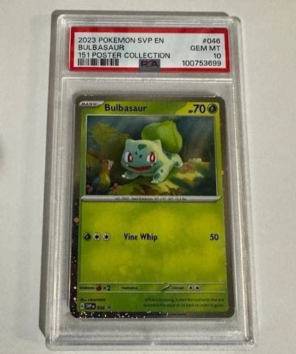 2023 POKEMON SVP EN-SV BLACK STAR PROMO 151 POSTER COLL #046 BULBASAUR PSA 10