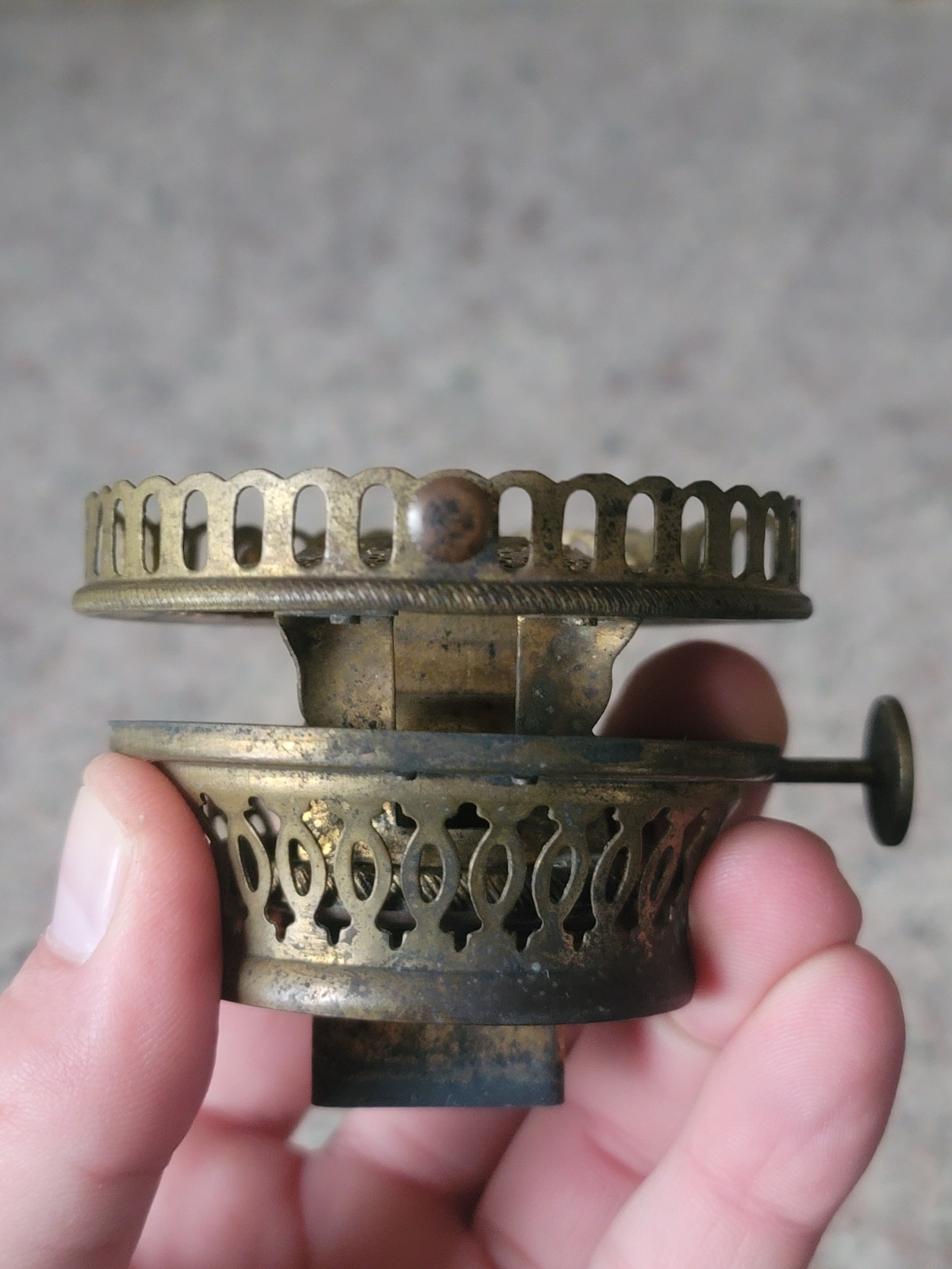 Lot Of 3 19th C. P&A Set Screw Oil Kerosene Lamp Burners LOOK! Parts Unique