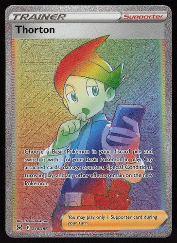 Thorton (Secret) Secret Rare SWSH11: Lost Origin 210/196 NM Holo