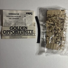 MPC Kit # 6202 German 88 WWII Gun W/Half Track & Crew 1/76 Scale Model Kit