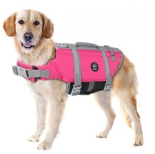 Dog Life Jacket Safety Swimming Float Adjustable Buoyancy Aid Vest Pet XXL pink