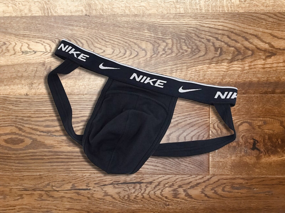 NIKE Men's DRI-FIT Everyday Cotton Stretch Jockstrap (S) Black - Main Image