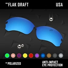 Anti Scratch Polarized Replacement Lot Lenses for-Oakley Flak Draft OO9364 Opts