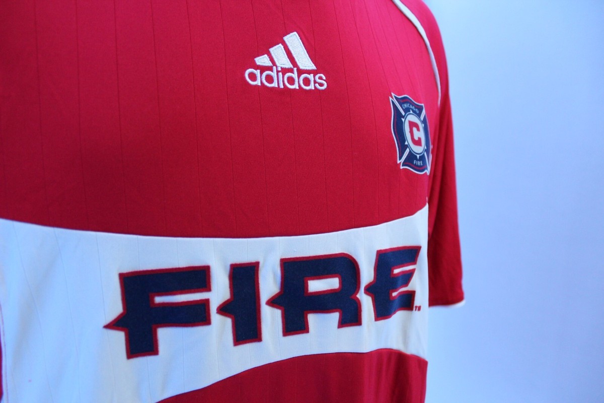 MLS Chicago Fire Authentic adidas jersey XL #10 BLANCO 2006