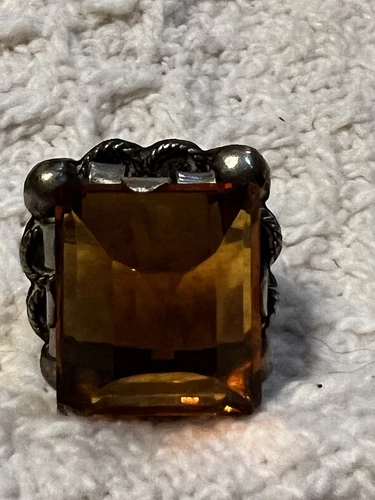 Mexican Sterling Silver Art Deco Jewelry Set with Ring & Earrings