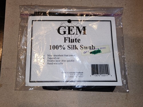 Gem 100% Silk Pad Saver Flute De-moisture CleaningSwab Brand New Unused Unopened