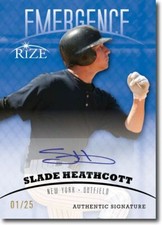 SLADE HEATHCOTT 2012 Rize Rookie Autograph BLUE Auto EMERGENCE RC #/25