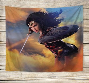 Wonder Woman Running On Battlefield Wall Tapestry Bedroom Ideas Ebay