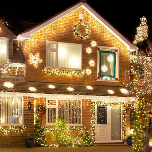 Solar Curtain Fairy String Lights Hanging Gazebo Patio Garden Waterfall Lights - Picture 5 of 33