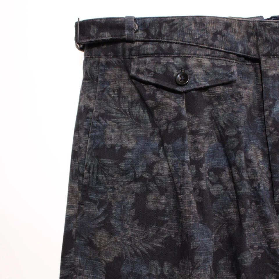 Incotex NWT Chinos / Casual Pants Size 50 (US 34) Regular Fit in Blue Floral - Image 3 of 4