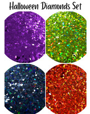 Premium Polyester Glitter Set - Halloween Diamonds Set