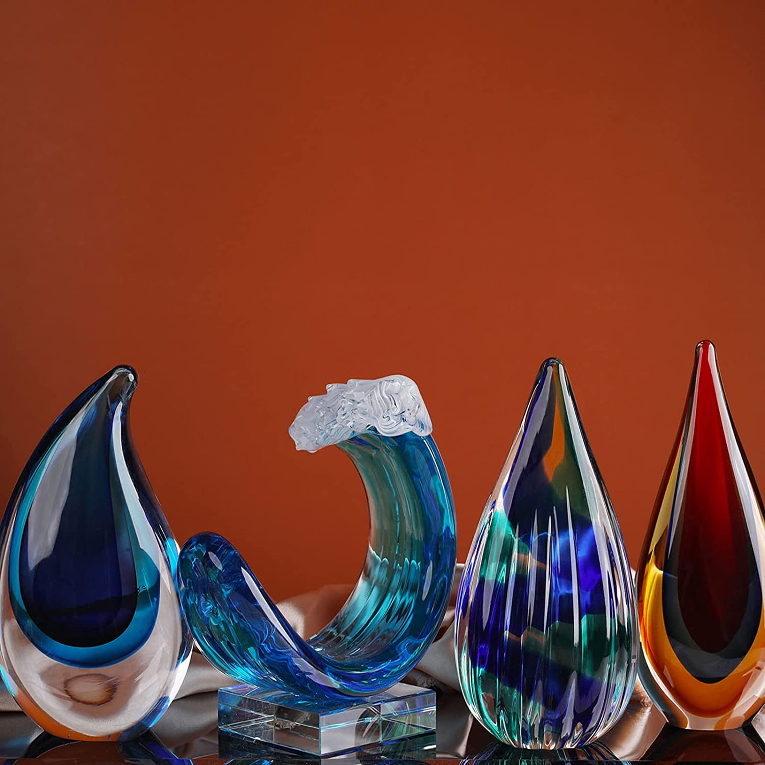 Glass Sculpture HandBlown Glass Decor MuranoStyle Glass Statue eBay