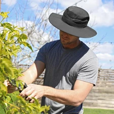 Mens Sun Hat UV Protection Wide Brim Bucket Hats Women Hiking Beach Hiking