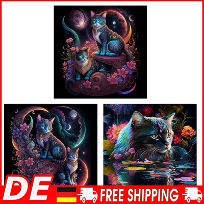 5D DIY Full Round Drill Diamond Painting Cat Kit Heimdekoration Kunsthandwerk