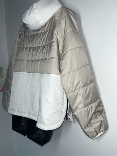 Abrigo Brunello Cucinelli Beige Blanco Ligero Con Capucha Lujo Puffer Cremallera Talla 42 - Imagen 9 de 24