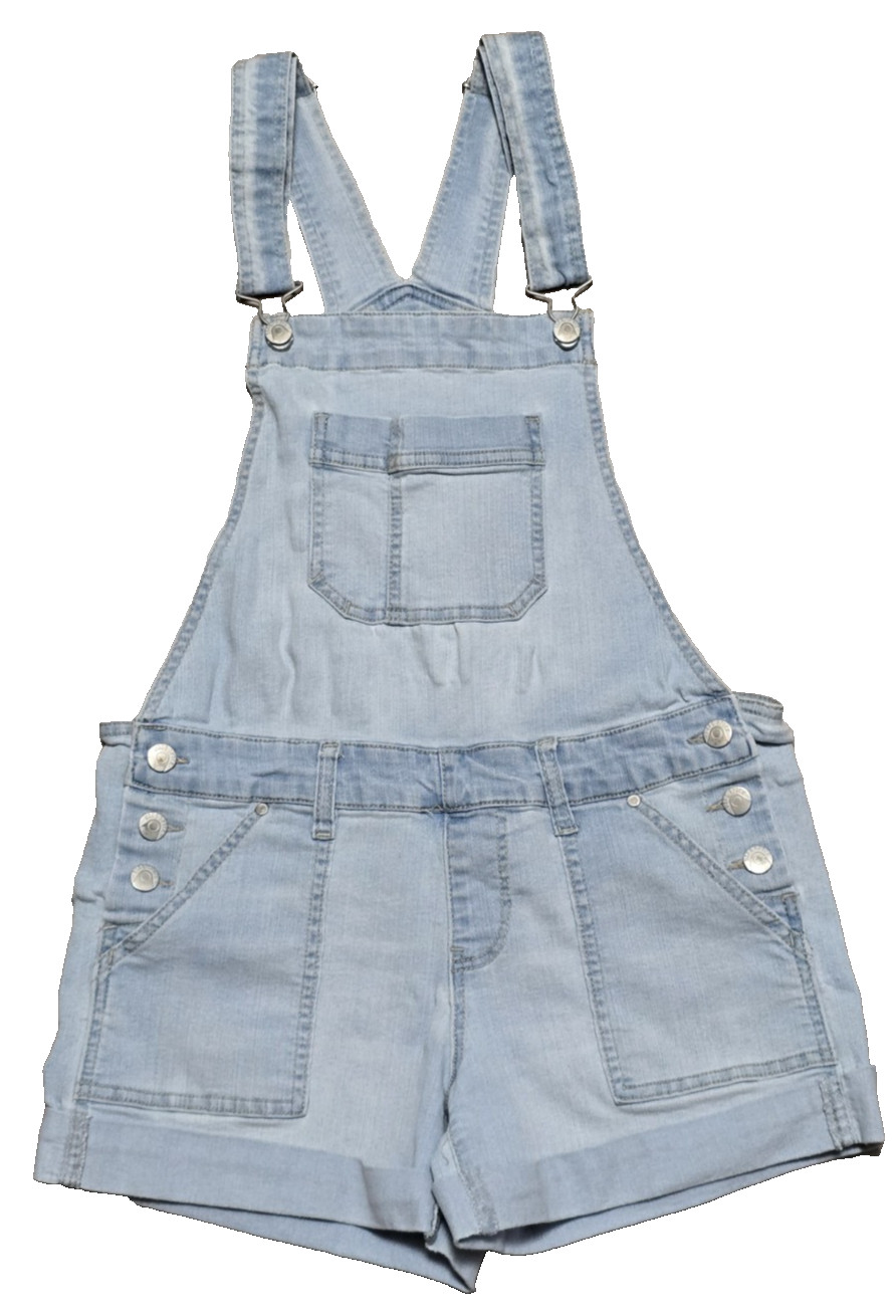 Blue Spice Women's Blue Denim Jean Romper Size 7 Overall Shorts Bib Shorts