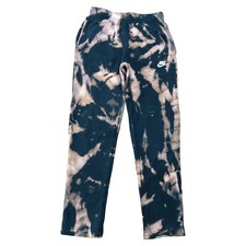 Nike Sweatpants Black Adult Tag XS Acid Wash Tie Dye Pants Drawstring