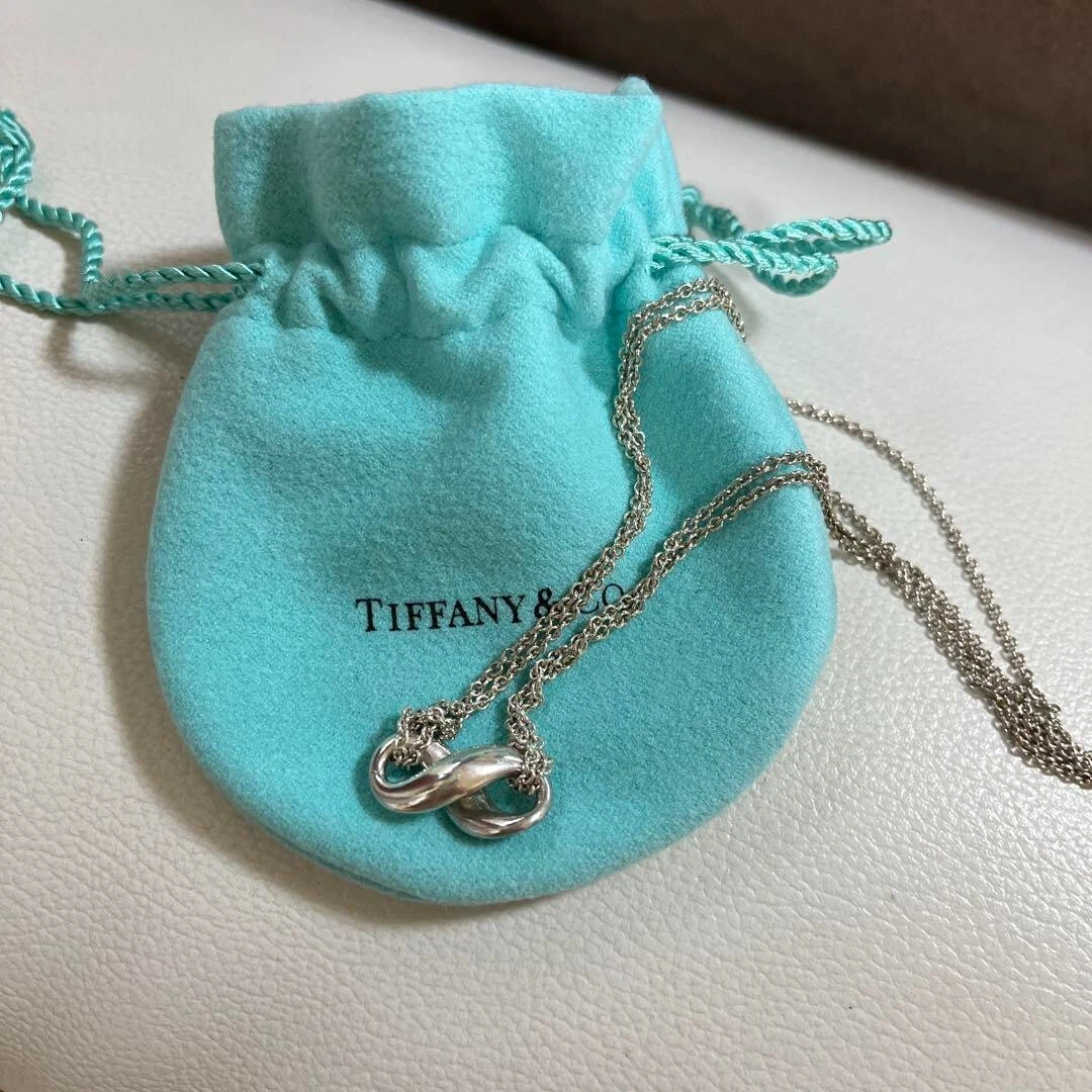 Tiffany double chain infinity necklace deals