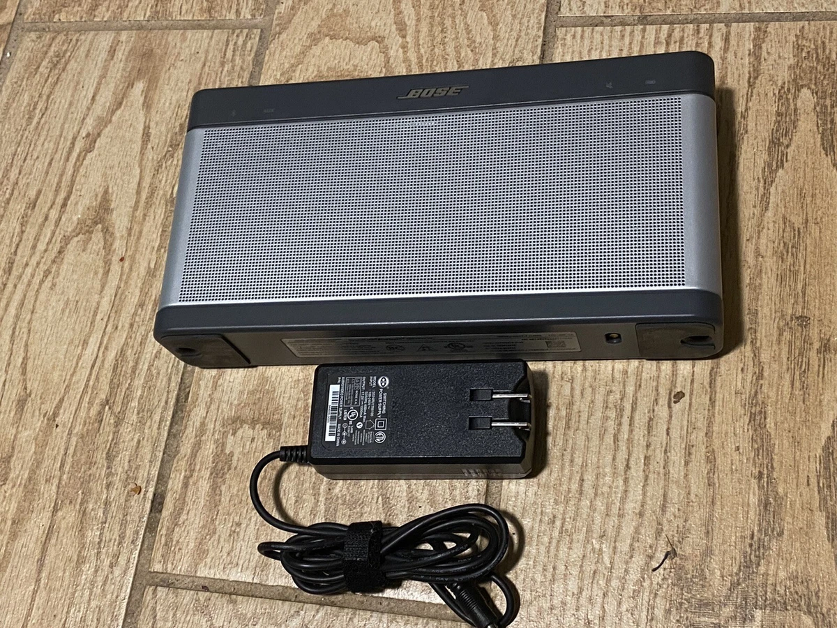 Bose Soundlink III Bluetooth Speaker - Silver -w Bose Adapter 17817613927 eBay