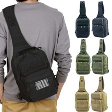Tactical Sling Shoulder Bag Molle Crossbody Chest Pack Men Military Backpack Bag