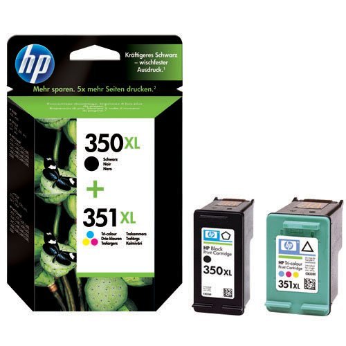 Original HP 350XL 351XL Schwarz & Farbe Tintenpatronen C4280 C4380 C4580 C4480 UK - Bild 1 von 3