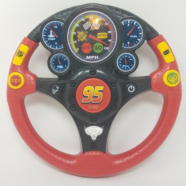 Disney Pixars Cars 3 Lightning McQueen 95 Rev N Roll Steering Wheel by