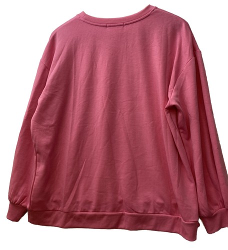 c c california Pullover Sweater XL Pink Long Sleeve Crew Neck - Picture 2 of 6